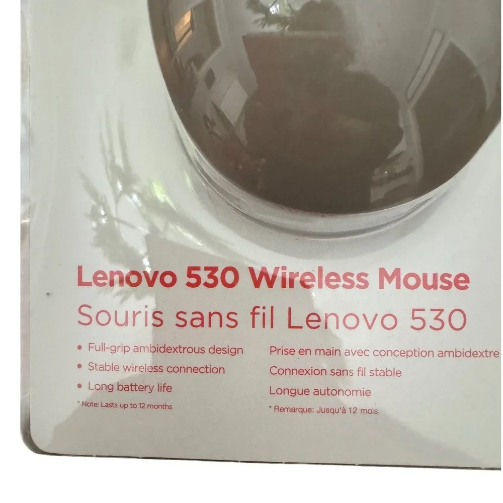 Lenovo 530 Wireless Mouse with USB Receiver‎ Full Grip Ambidextrous